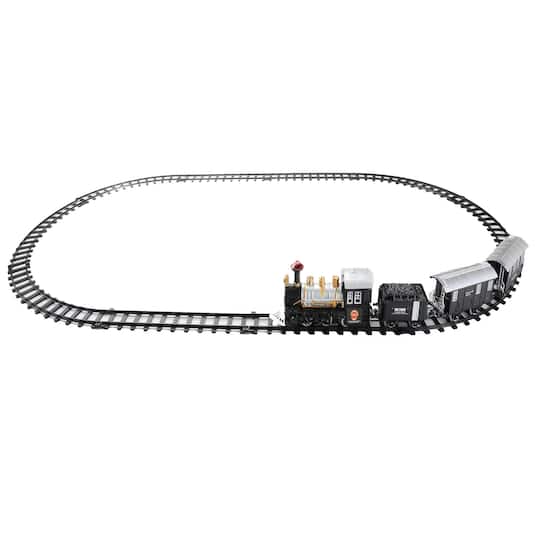 Black Lighted Animated Classic Train Set